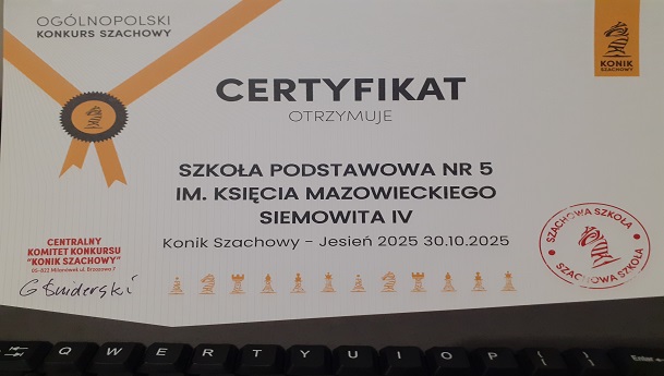 Certyfikat uczestnictwa